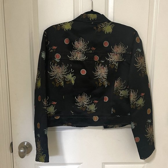VINTAGE 90's | Silk Blend Chinoiserie Jacket - Picture 7 of 8